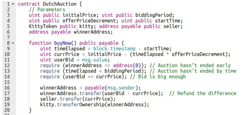 Dutch Auction 合约